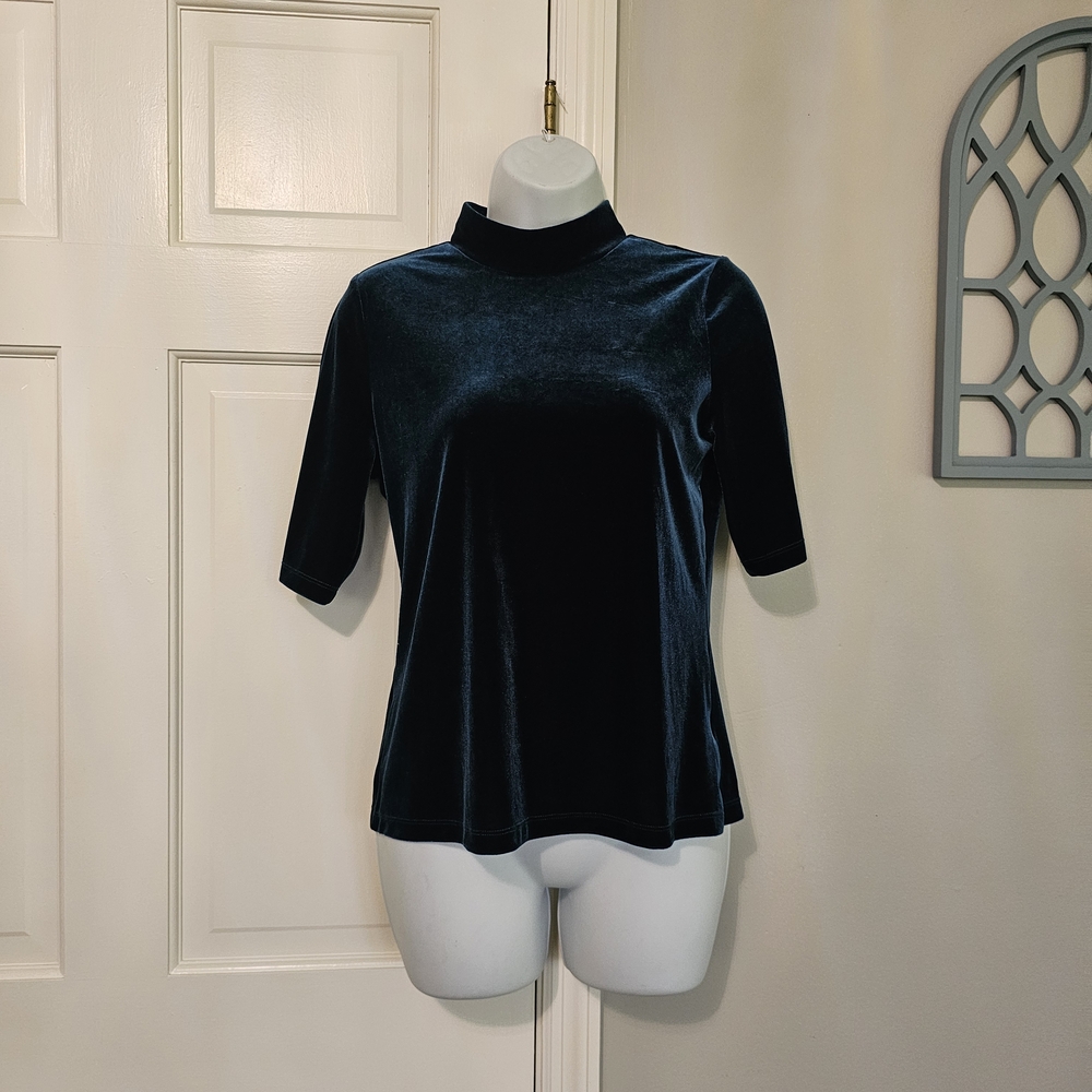 Banana Republic Velvet Top in Deep Blue